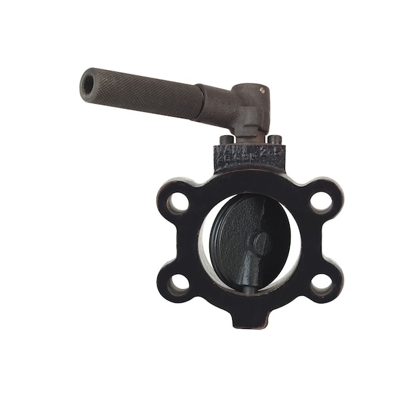 Butterfly valve, 4" S.A.E. flange size.